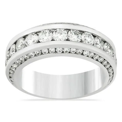 14k Diamond Platinum Eternity Band 4.75 Ctw