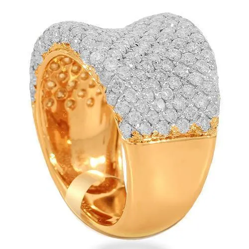 14K Solid Rose Gold Womens Diamond Cocktail Ring 2.72 Ctw