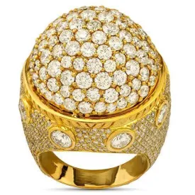 14k Yellow Gold Diamond Ring 16.39 Ctw