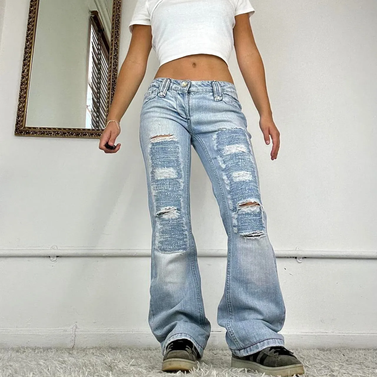 2000's dolce & gabbana flared jeans