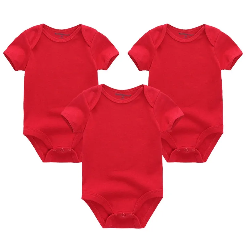 3 Pieces Baby Unisex Cotton Rompers/Jumpsuits