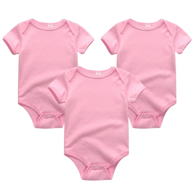 3 Pieces Baby Unisex Cotton Rompers/Jumpsuits