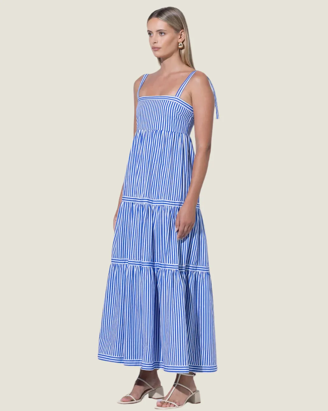 Anita Poplin Maxi Dress Lapis