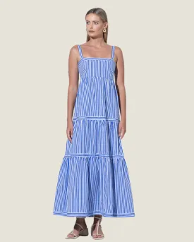 Anita Poplin Maxi Dress Lapis