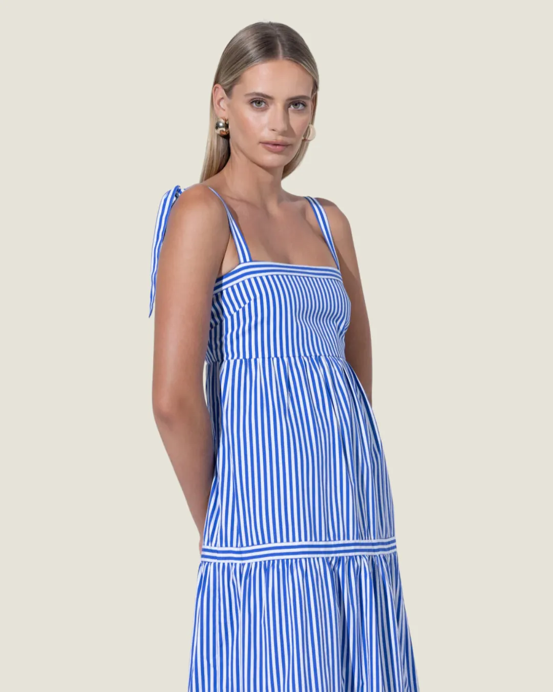 Anita Poplin Maxi Dress Lapis