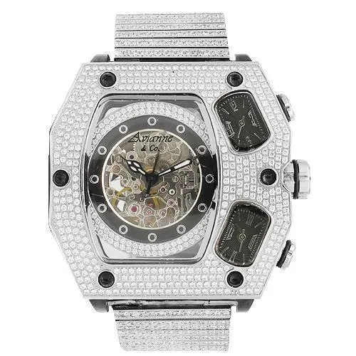 Avianne&Co. Mens Jamison Collection Diamond Watch 19.65 Ctw