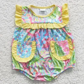 baby girls floral tie-dyeing onesie SR0391