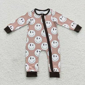 baby smile face zipper onesie LR0332