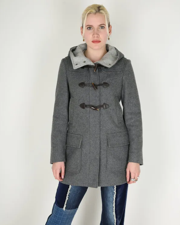 Benetton grey duffle coat - S