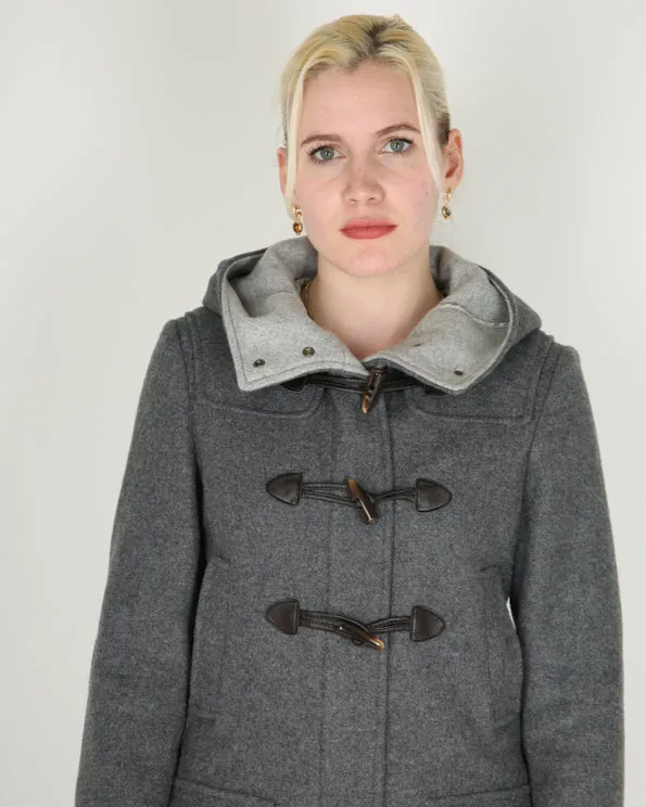 Benetton grey duffle coat - S