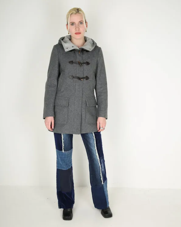 Benetton grey duffle coat - S