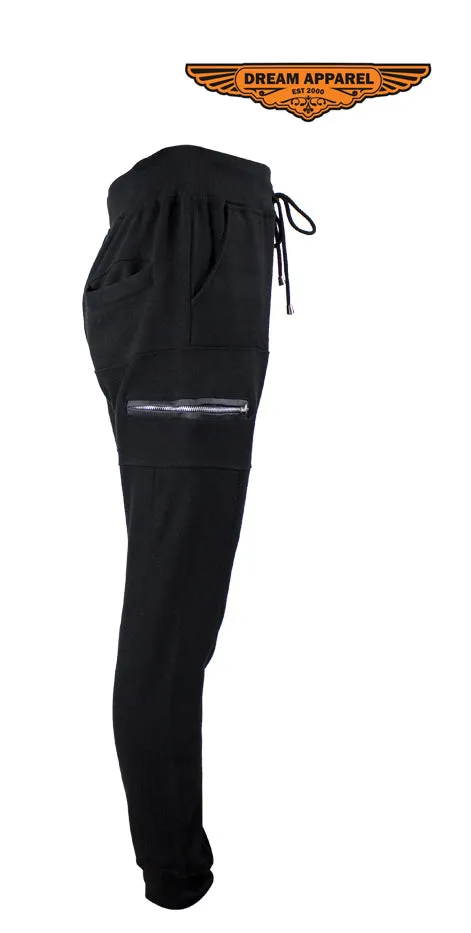 Black Multi-Pocket Dual Layered Sweat Joggers