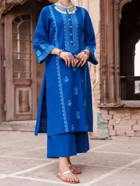 Blue Square Dobby Tunic - AWP-LK-708