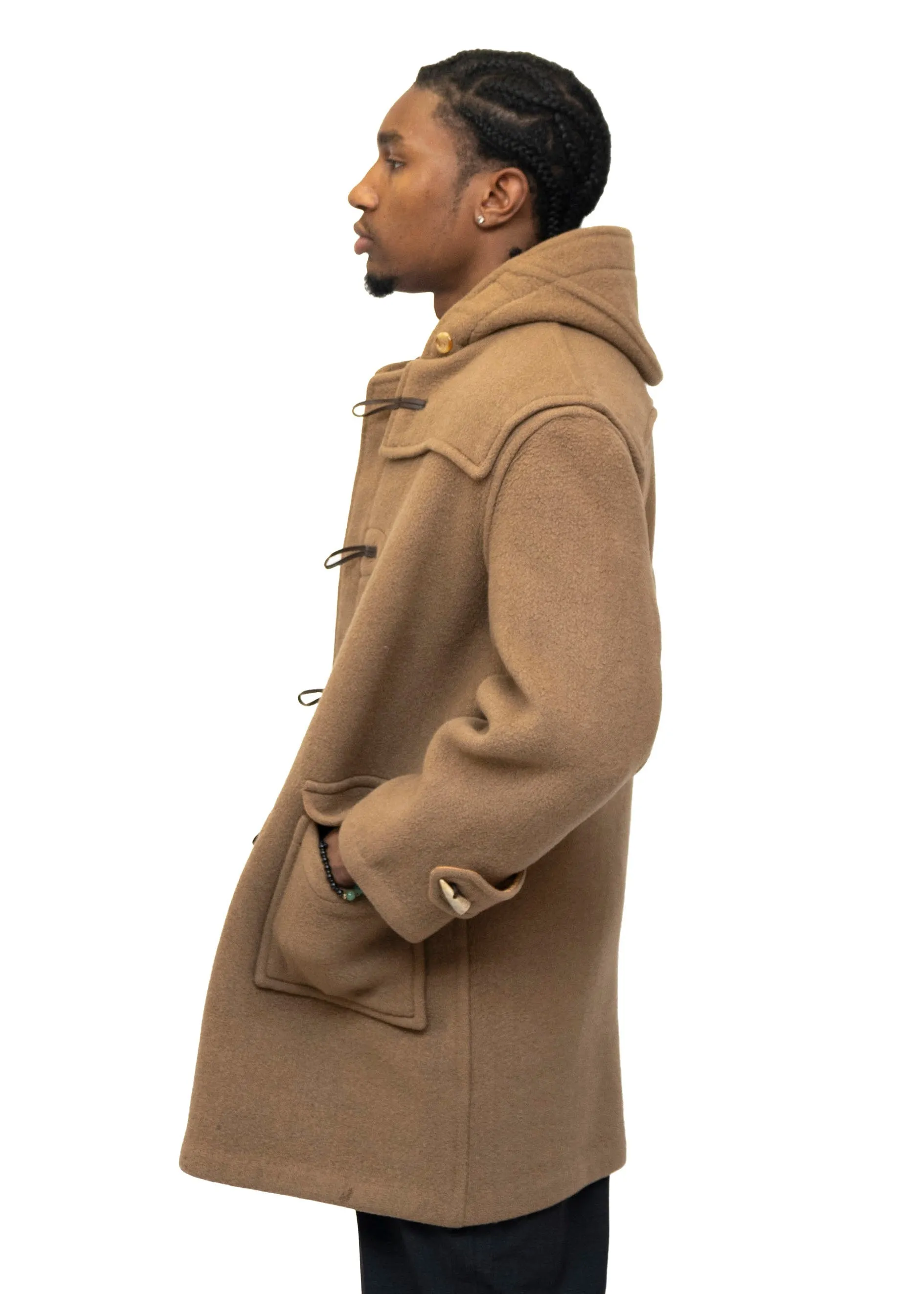 Burberry Caramel Duffle Button Coat