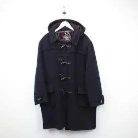 BURBERRYS 90s Wool Duffle Coat Navy Blue | XL