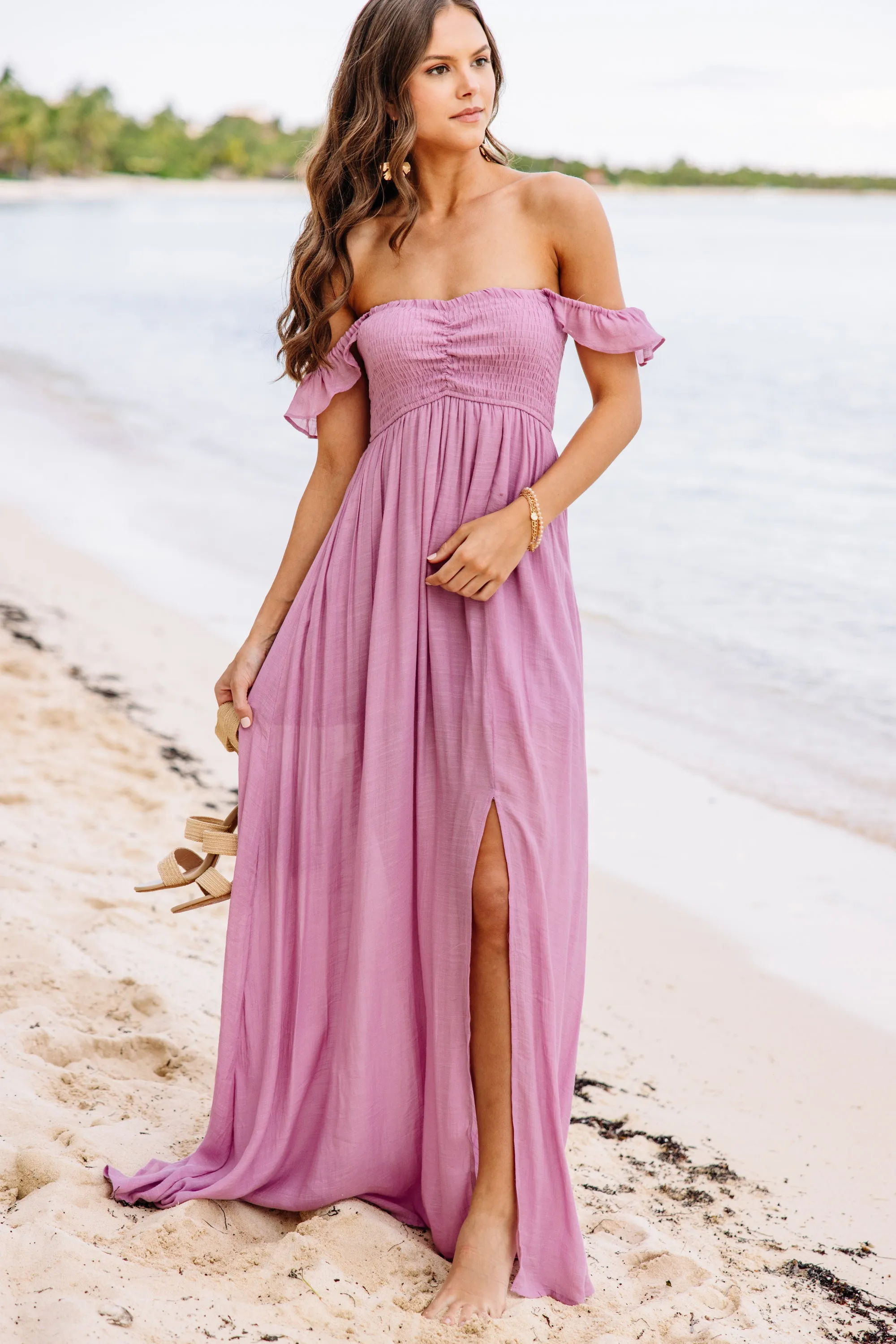 Calling On You Mauve Pink Maxi Dress