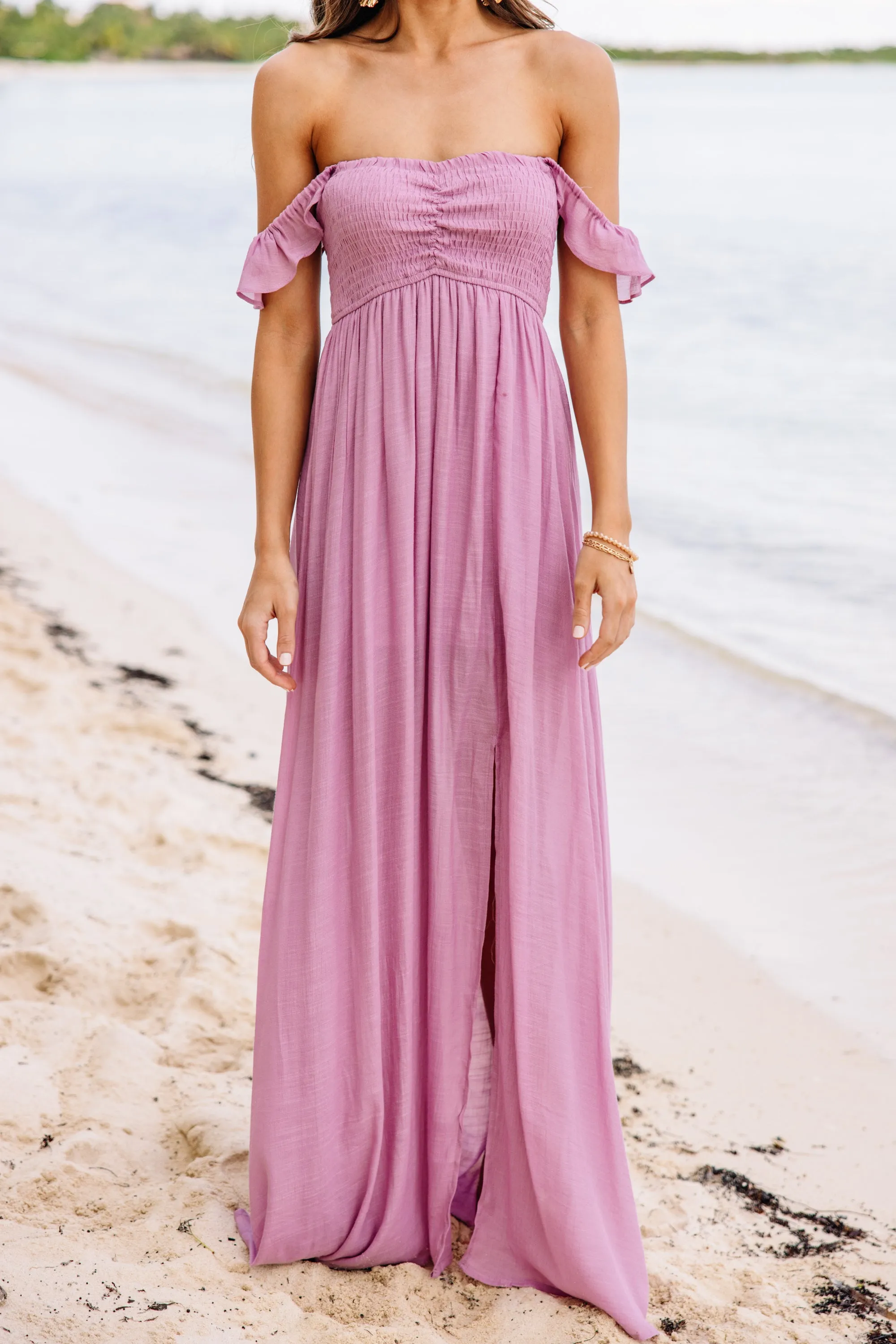 Calling On You Mauve Pink Maxi Dress