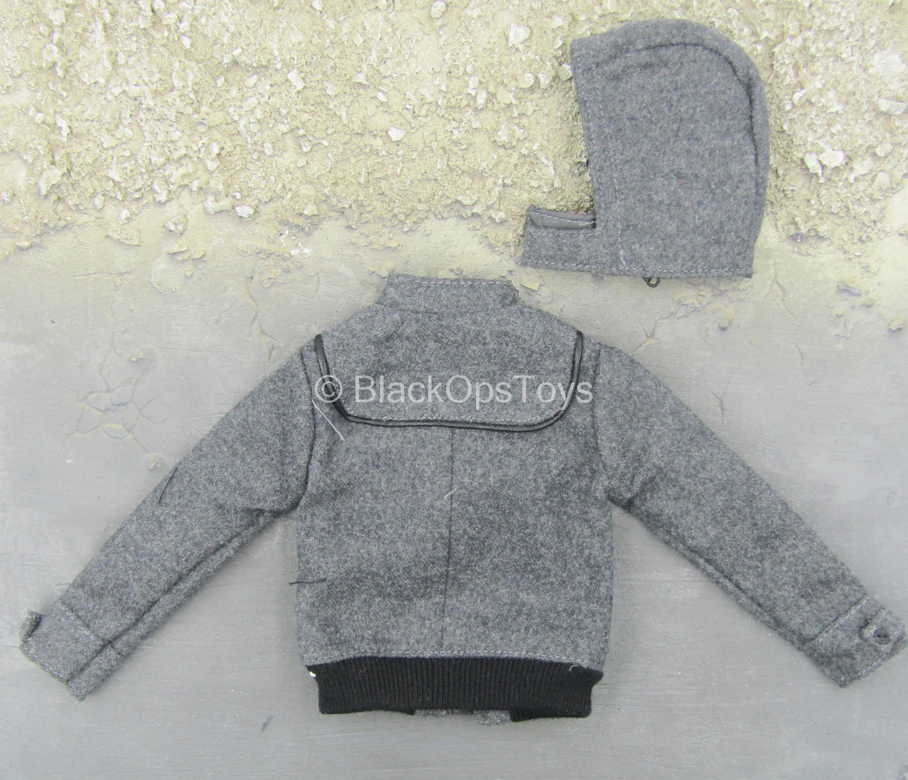 Cold Weather Wear - Grey Fleece Like Jacket w/Removable Hood