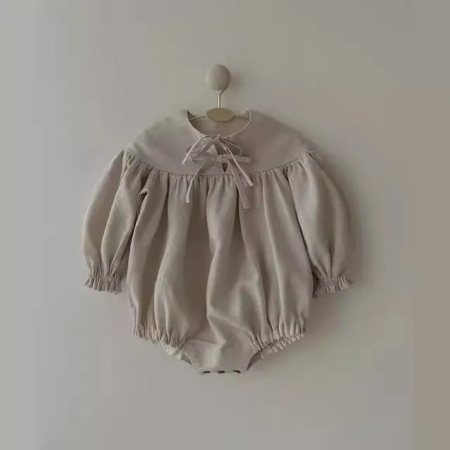 Cotton Linen Bubble Romper