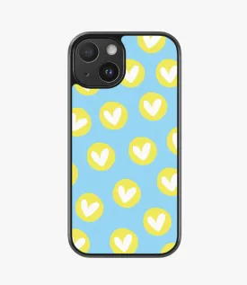 Crayon Cyan Heart Hybrid Matte Case