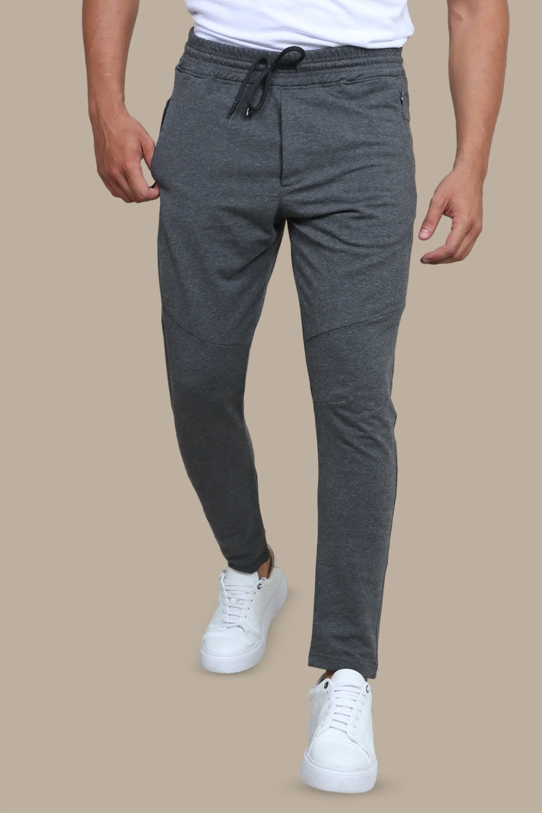 Dark Gray Joggers with 2 Zippers