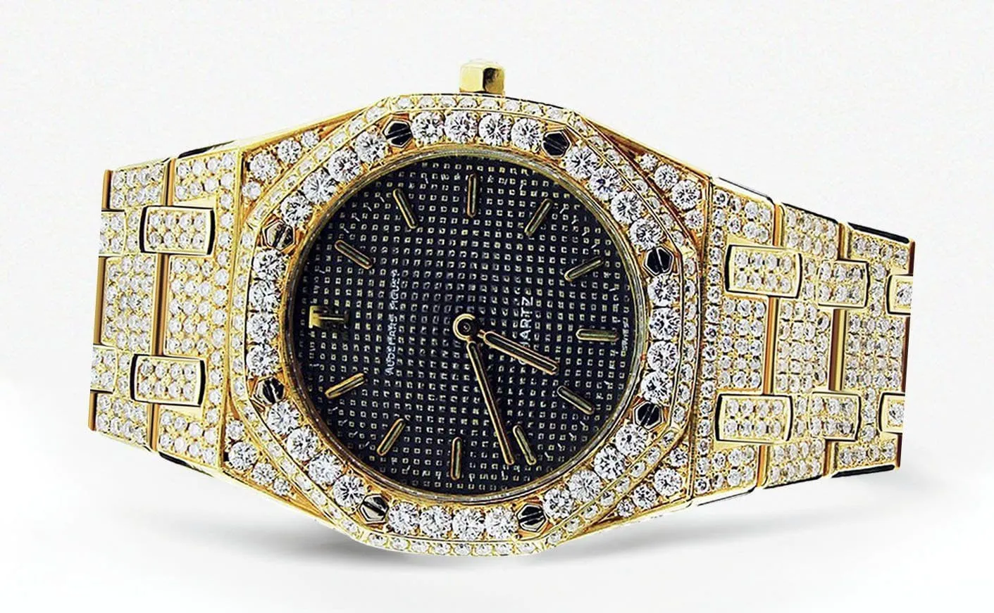 Diamond Audemars Piguet Royal Oak Watch For Women | 18K Yellow Gold | 33 Mm