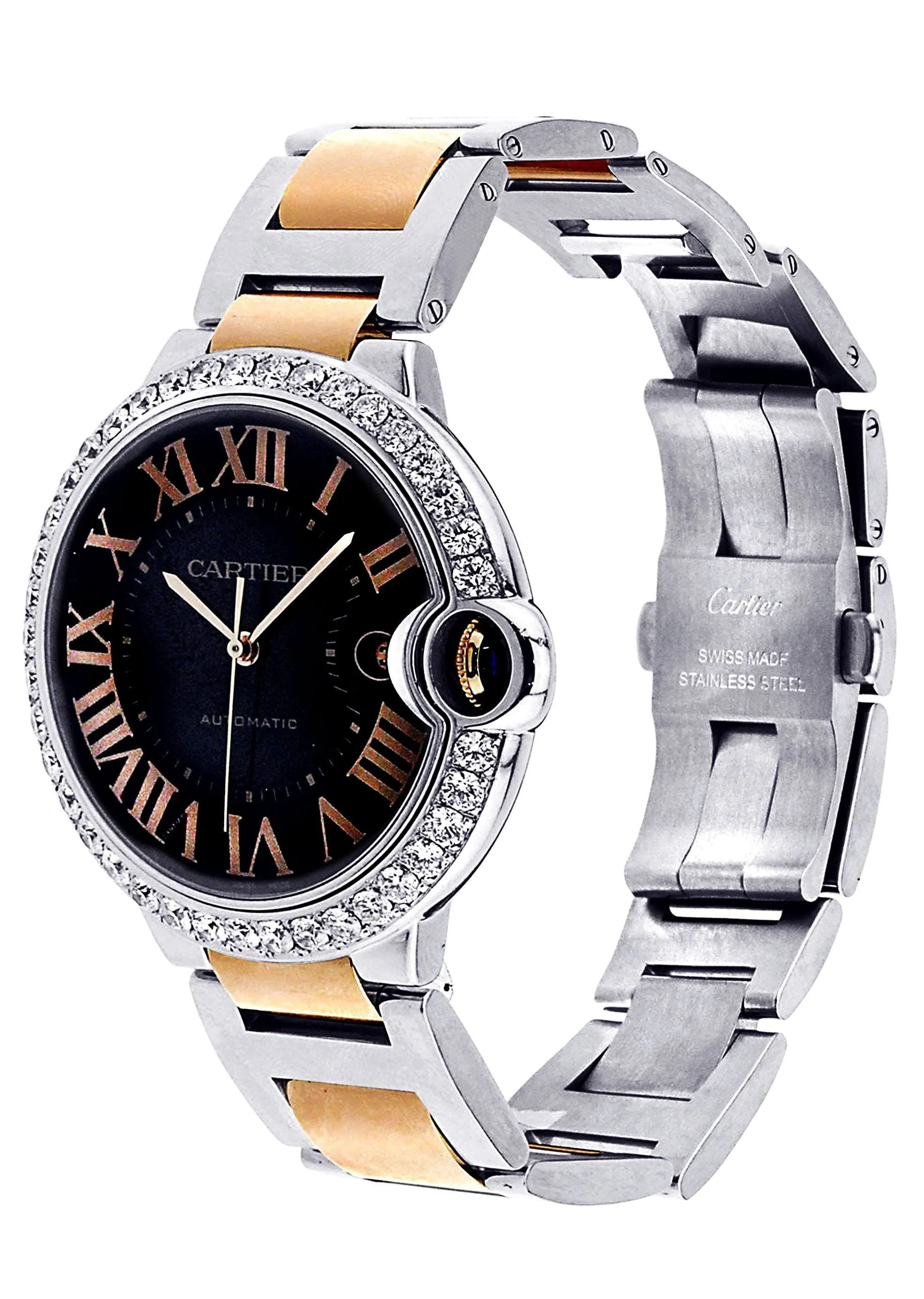 Diamond Cartier Ballon Bleu | Two Tone | 42 Mm