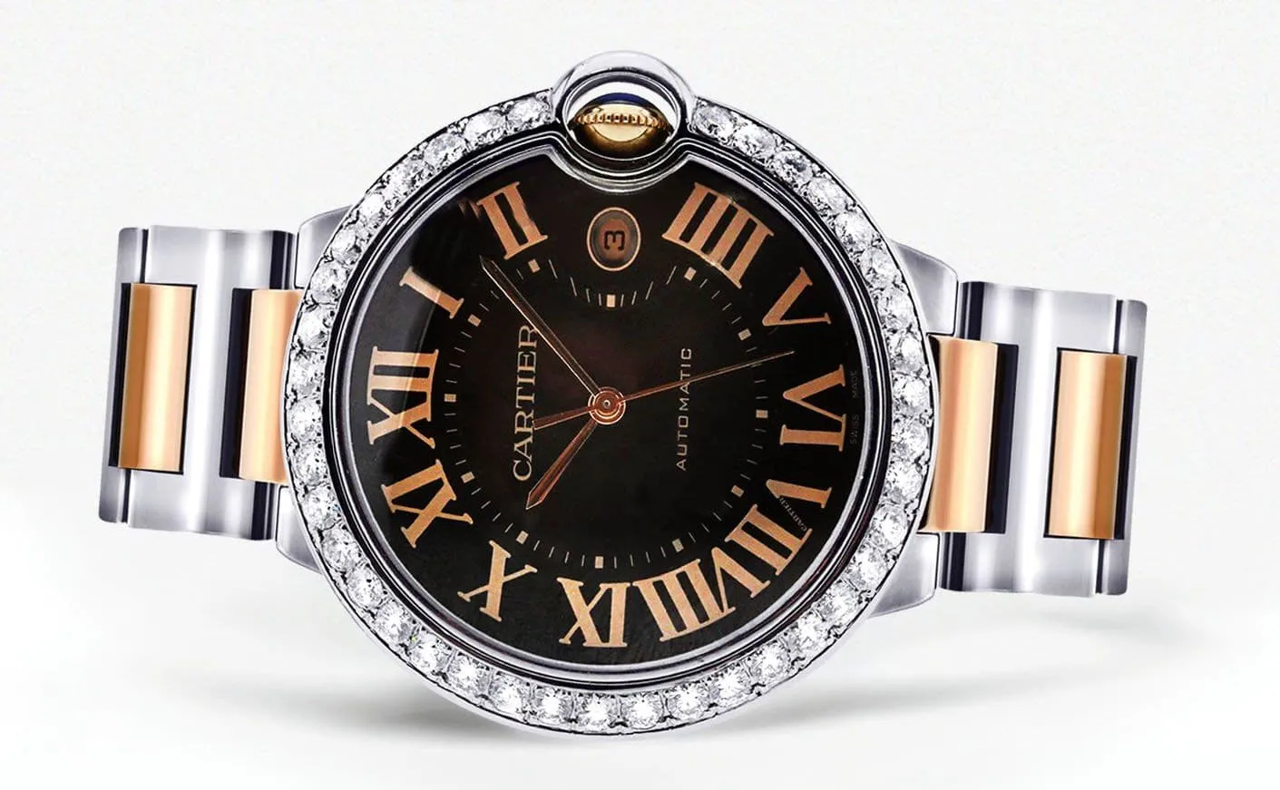 Diamond Cartier Ballon Bleu | Two Tone | 42 Mm