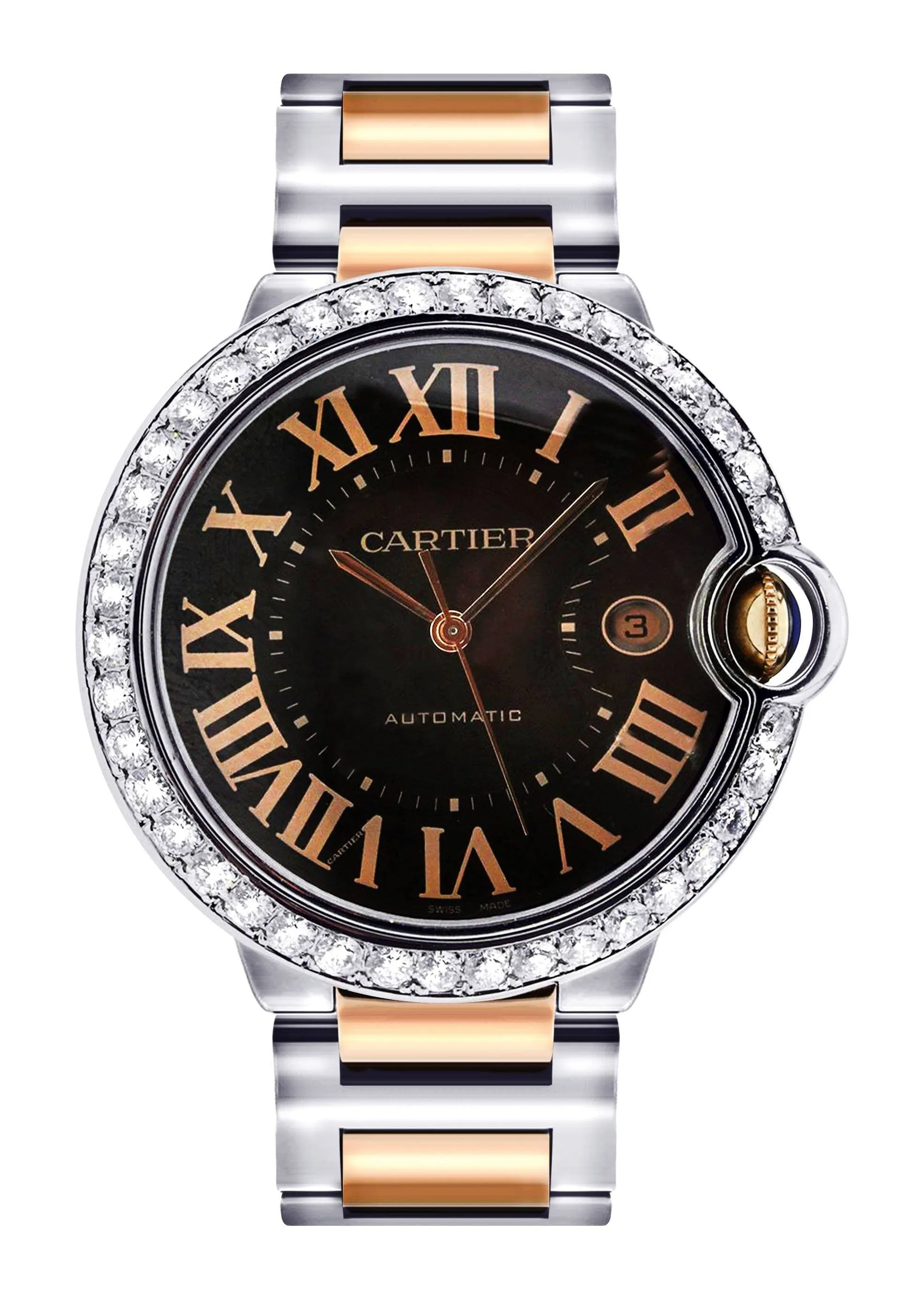 Diamond Cartier Ballon Bleu | Two Tone | 42 Mm