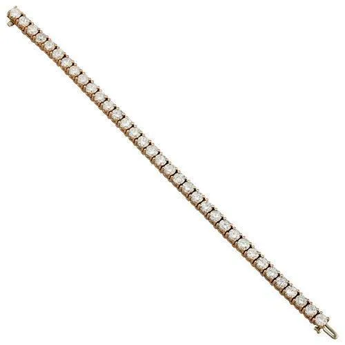 Diamond Tennis Bracelet in 14k Rose Gold 15 Ctw