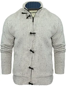 Dissident Sherpa-lined Chunky Knit  grey Cardigan