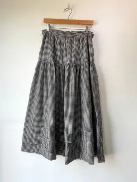 Doen Black Ruffle Gingham Sebastian Skirt