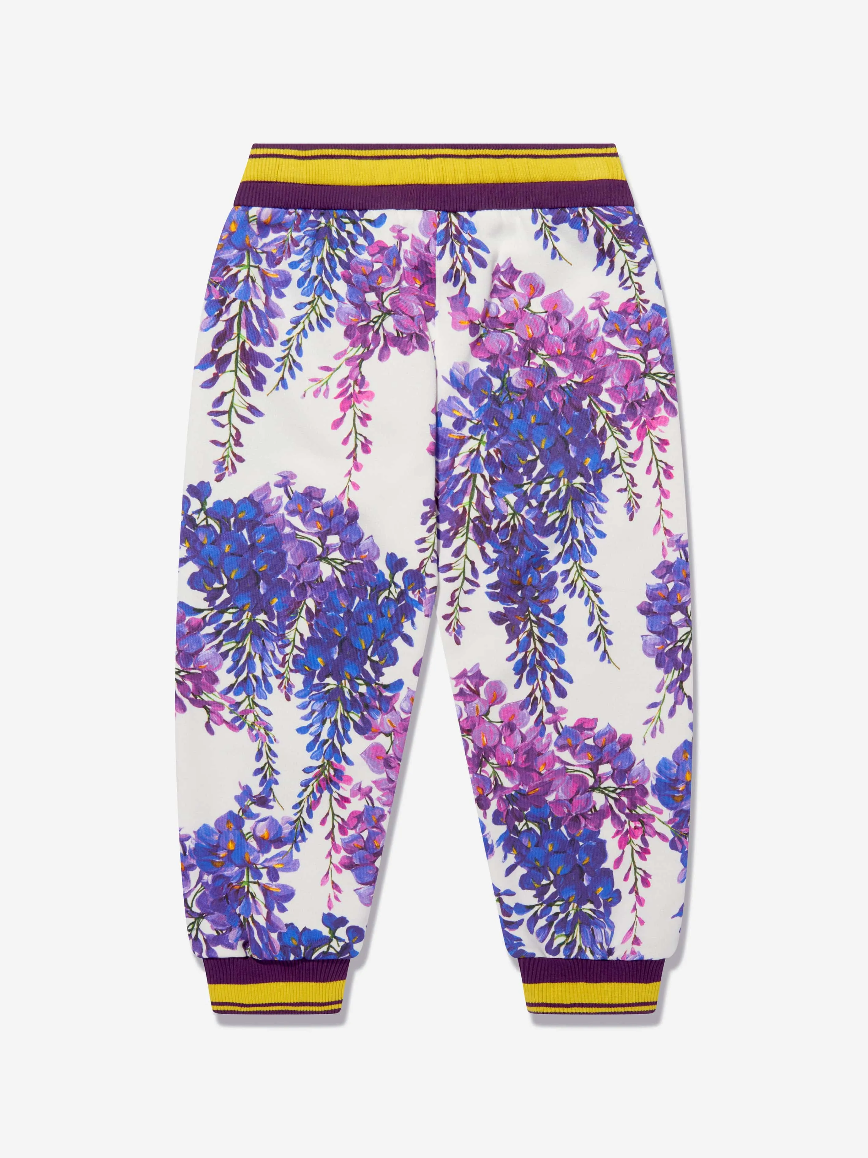 Dolce & Gabbana Girls Cotton Wisteria Print Joggers