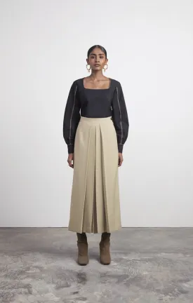 Double Box-pleated Tailored Culottes