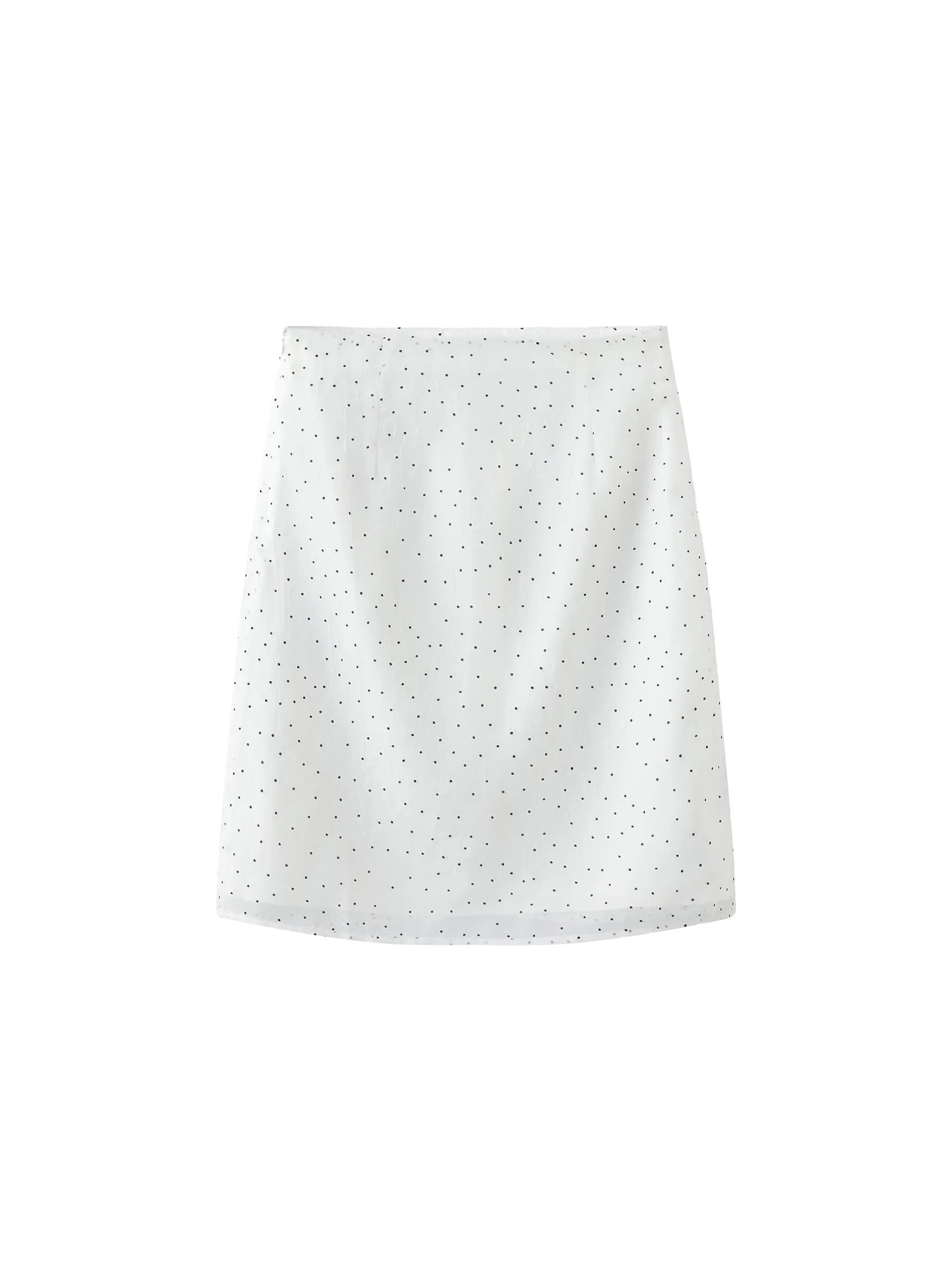 Double Layered Polka Dot Mesh Skirt