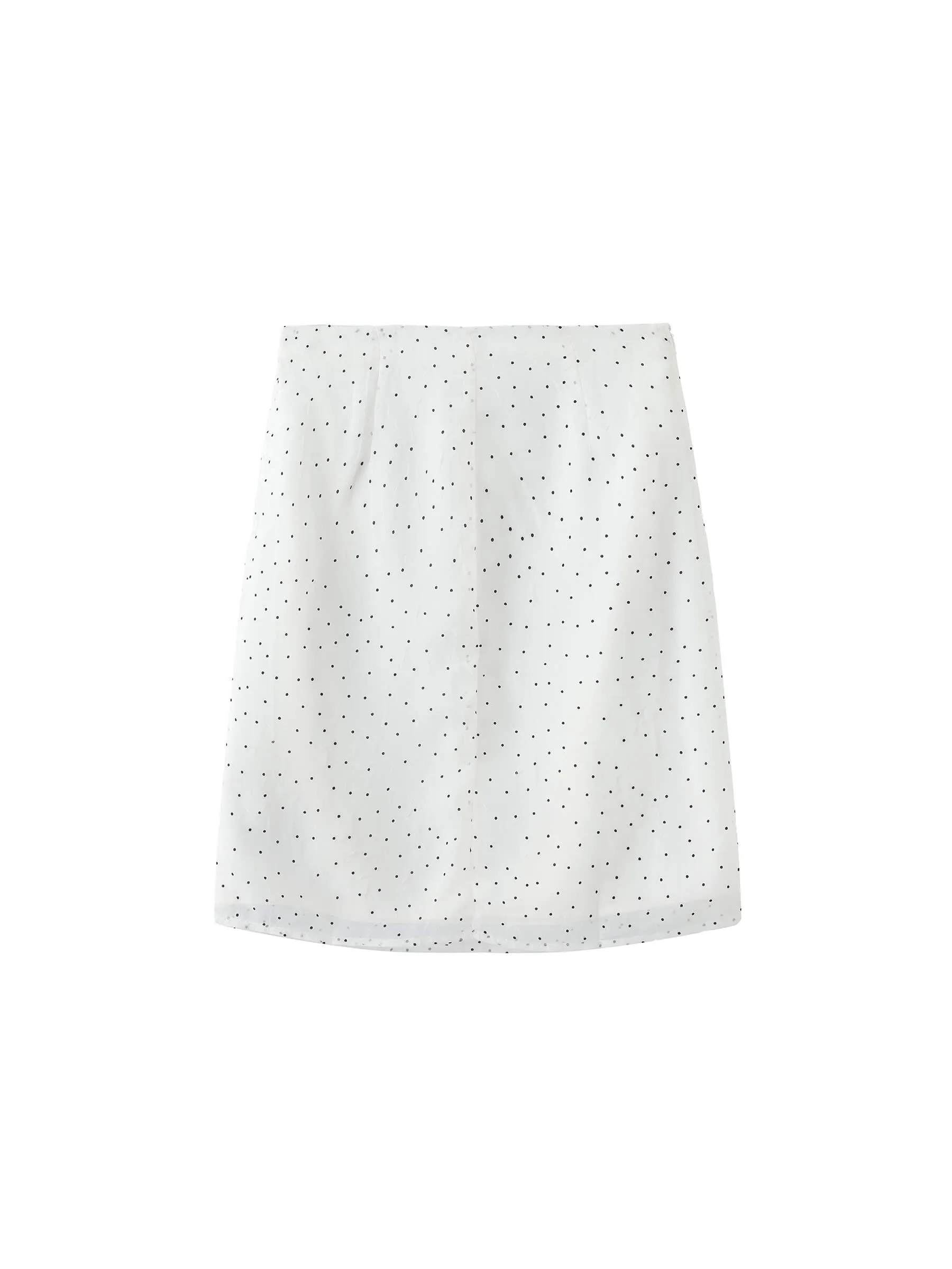 Double Layered Polka Dot Mesh Skirt