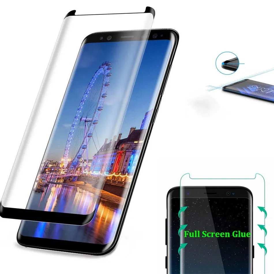 Edge Glue Tempered Glass Screen Protector for Samsung