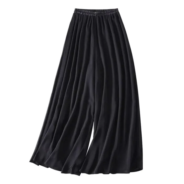 Elastic Waist Plain Culottes