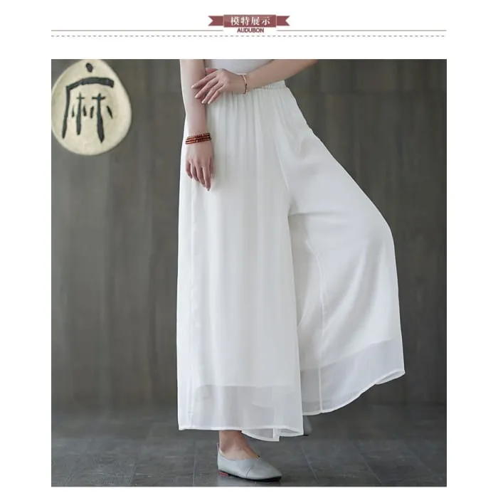 Elastic Waist Plain Culottes