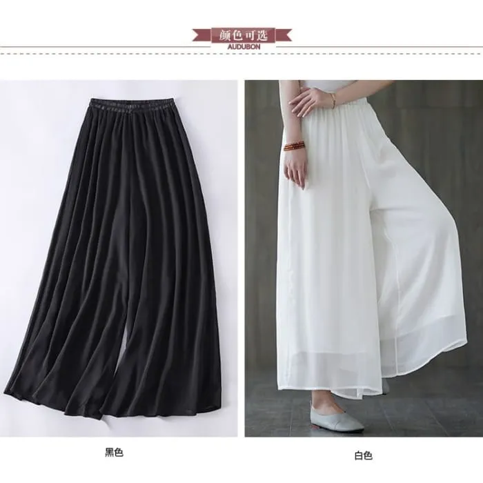 Elastic Waist Plain Culottes