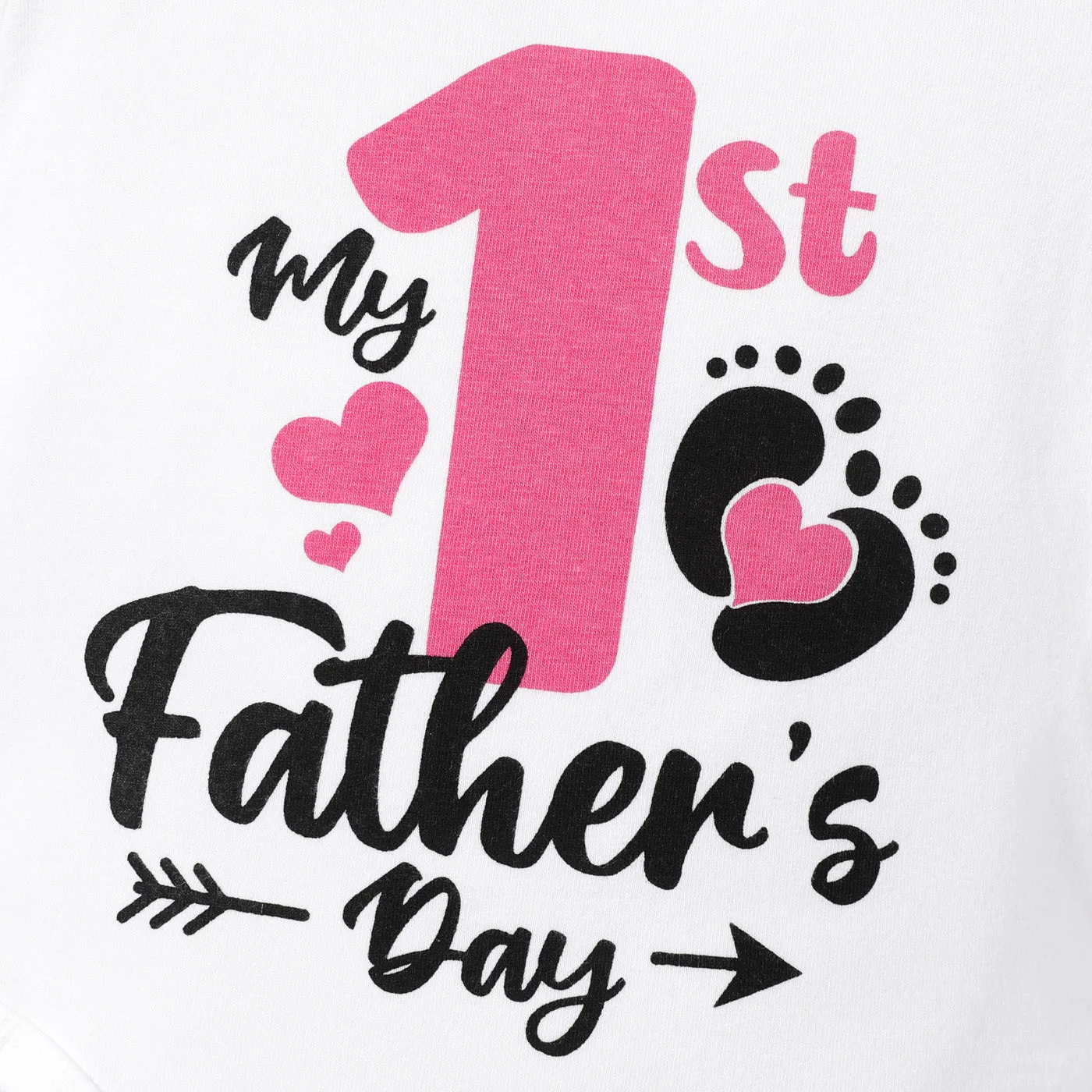 Father's day Baby Girl/Boy Letter & Number Print Romper