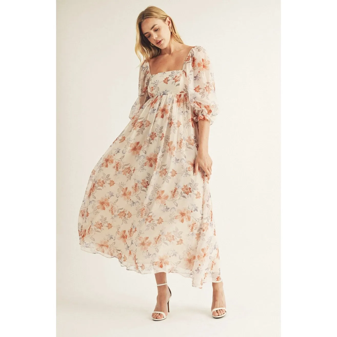 Floral Maxi Baby Doll Dress