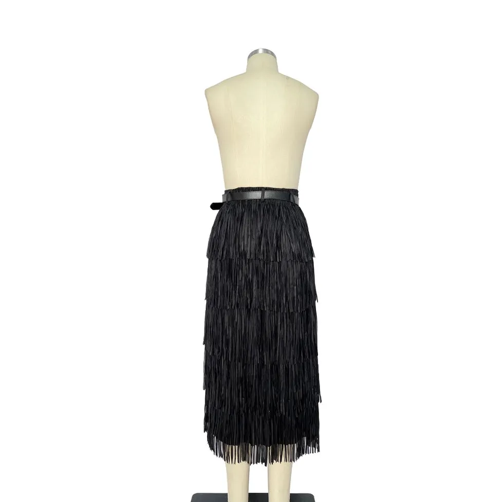 Fringe Layered Skirt