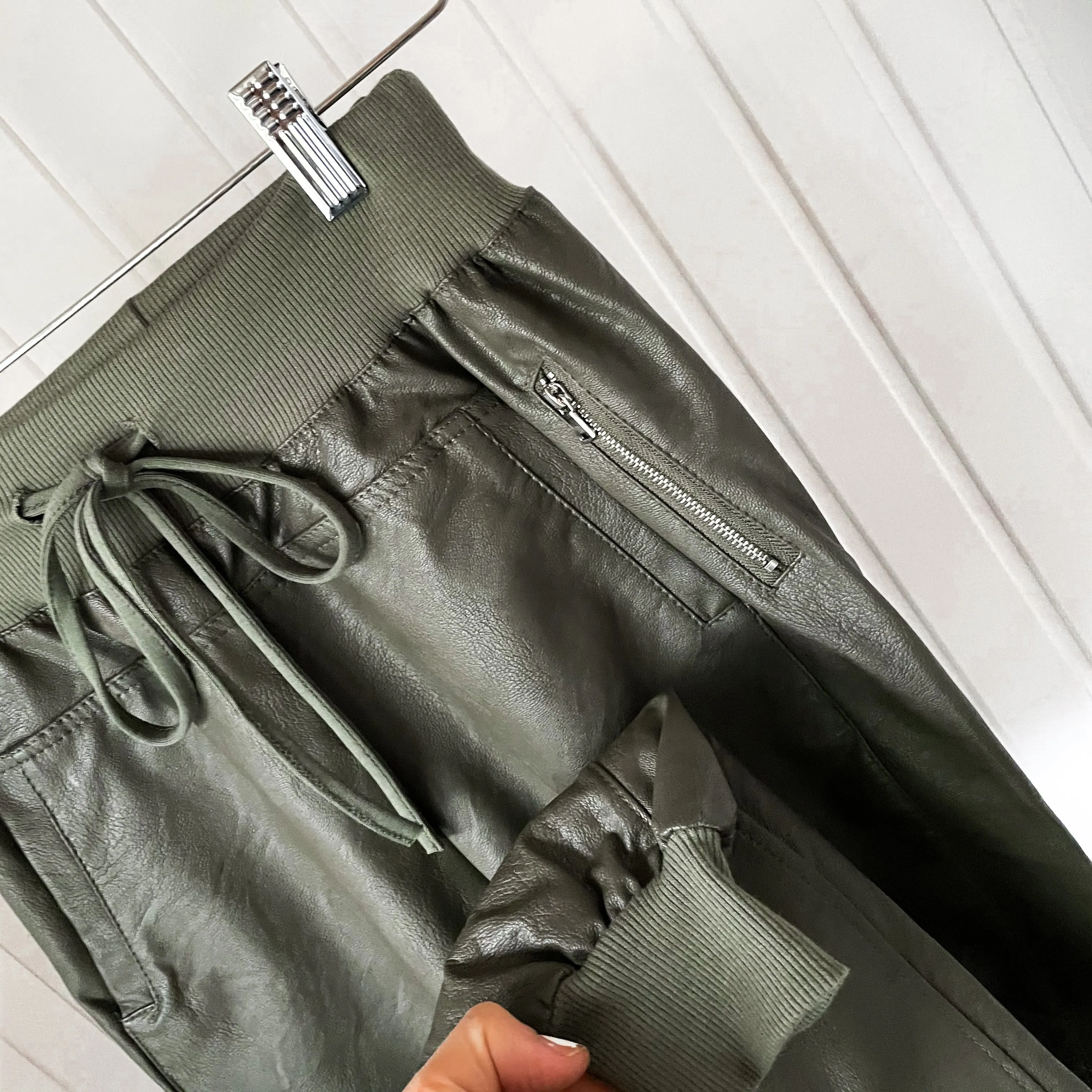 Full faux leather khaki ULTIMATE joggers *NEW*