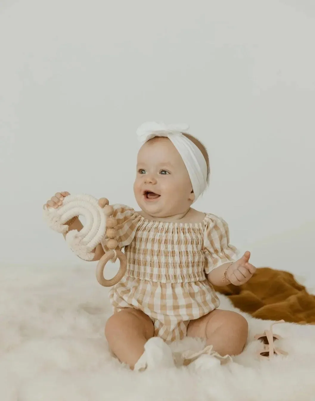 Greta Romper in Buffalo Beige