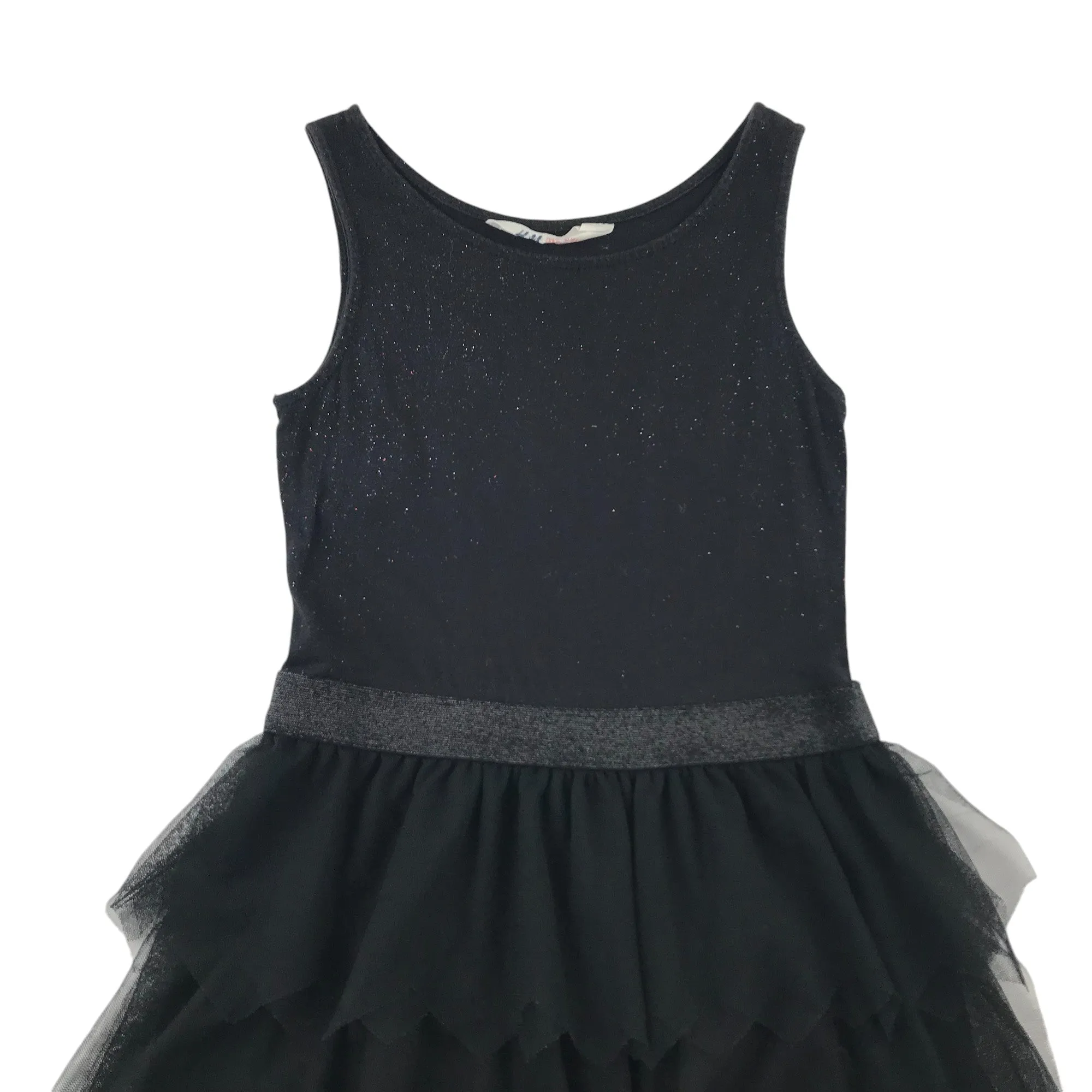 H&M dress 9-10 years black layered mesh skirt