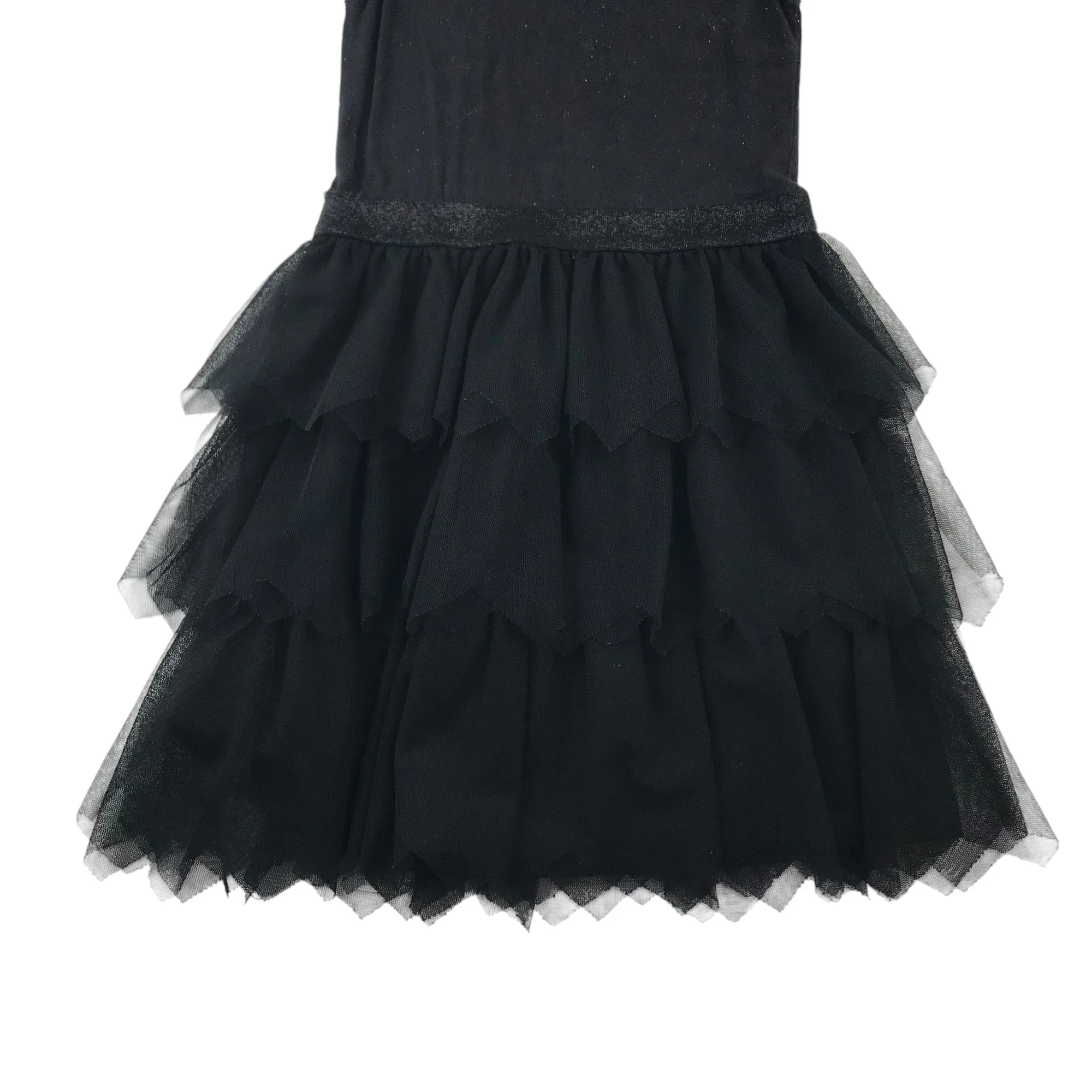 H&M dress 9-10 years black layered mesh skirt