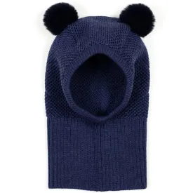 Huttelihut Balaclava Wool Knit Windstop Wooly Navy