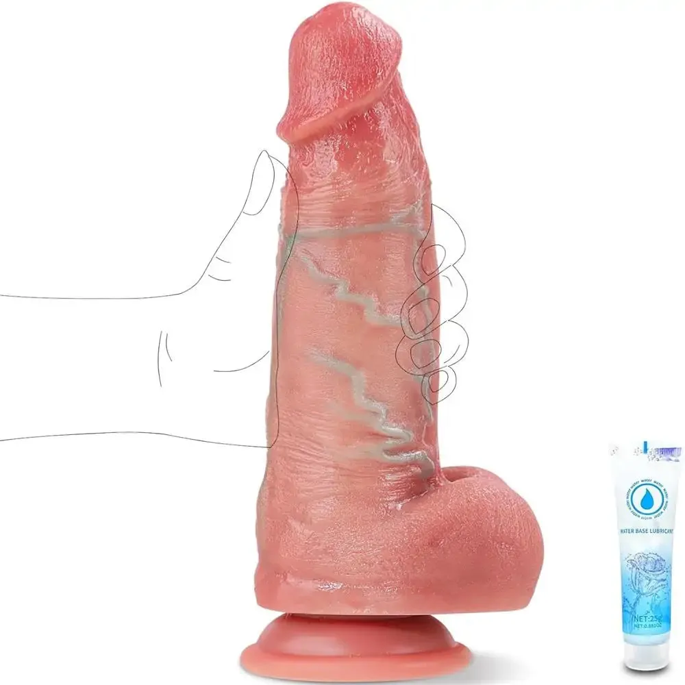 King Cock 2'' Diameter Realistic Silicone Thick Girthy Dildo with Strong Suction Cup