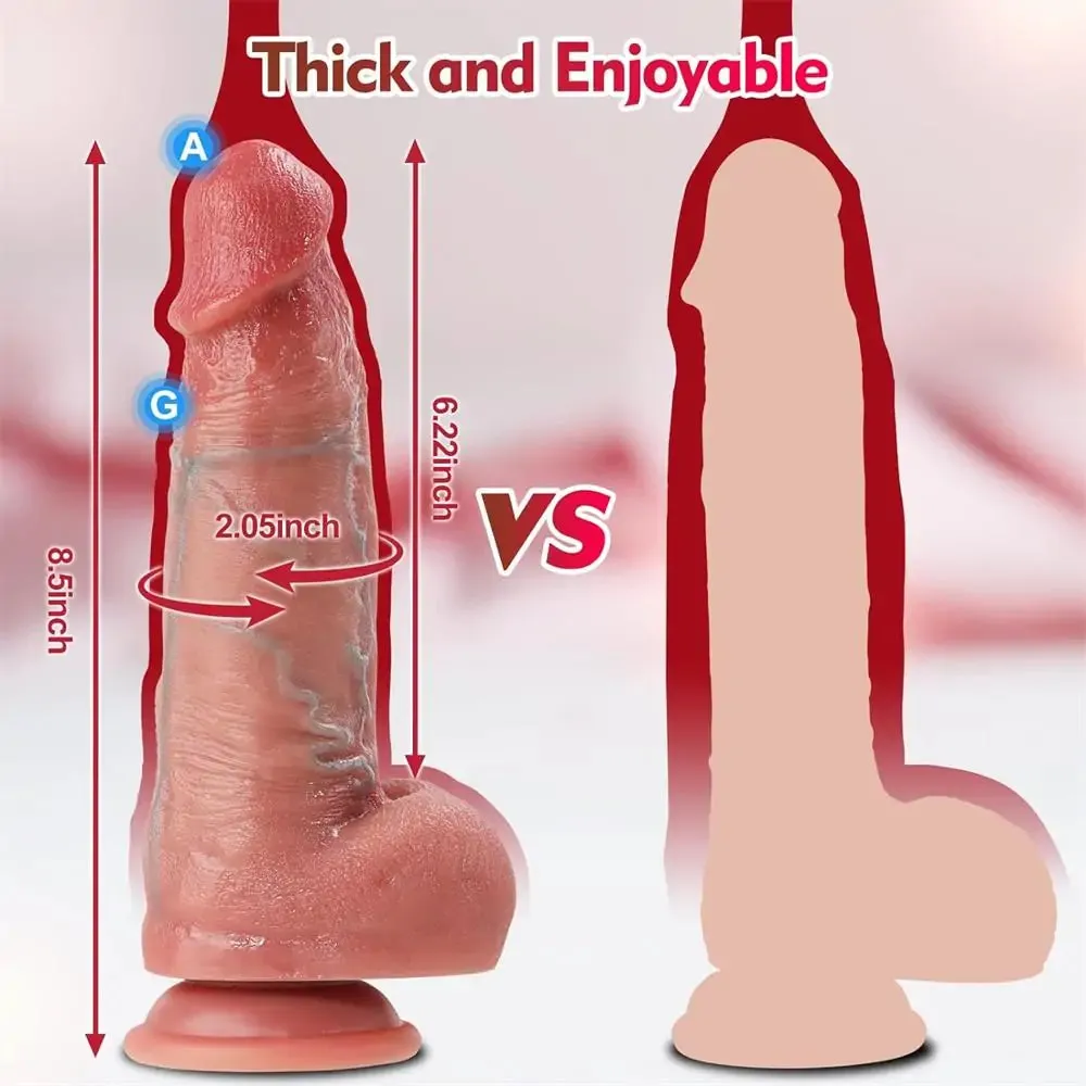 King Cock 2'' Diameter Realistic Silicone Thick Girthy Dildo with Strong Suction Cup